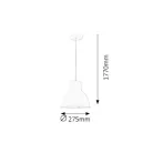 Rábalux 2577 Derek függesztett lámpa, matt fehér, E27, 60W