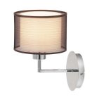 Rábalux 2628 Anastasia fali lámpa, króm/barna, E27, 60W