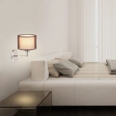 Rábalux 2628 Anastasia fali lámpa, króm/barna, E27, 60W