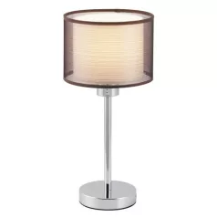Rábalux 2631 Asztali lámpa, króm/barna, E27, 60W