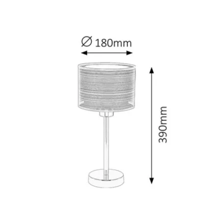 Rábalux 2631 Asztali lámpa, króm/barna, E27, 60W