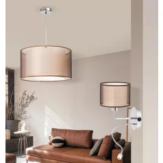   Rábalux 2632 Anastasia függesztett lámpa, króm/barna, 60W, E27