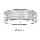 Rábalux 2634 Anastasia mennyezeti lámpa, króm/barna, E14, 3x25W