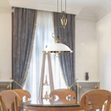 Rábalux 2756 Elisett mennyezeti lámpa, bronz, fehér, E-27