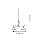 Rábalux 2757 Elisett fali lámpa, bronz, fehér, 60W, E27