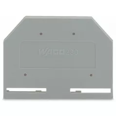 WAGO 280-301 Vég- és válaszlap, 2.5 mm vastag, szürke