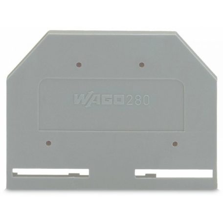 Wago 280-301 Vég- és válaszlap, 2.5 mm vastag, szürke