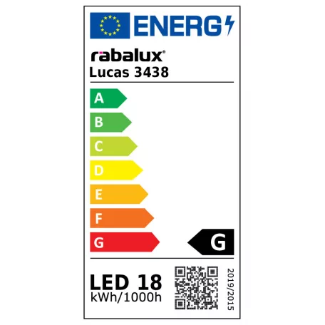Rábalux 3438 LED mennyezeti lámpa, 18W, 4000K, IP44