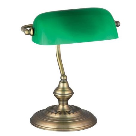Rábalux 4038 Bank asztali lámpa, bronz zöld, 1x60W, E27