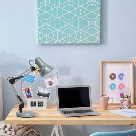 Rábalux 4213 Samson asztali lámpa, ezüst, 1x60W, E27, IP20