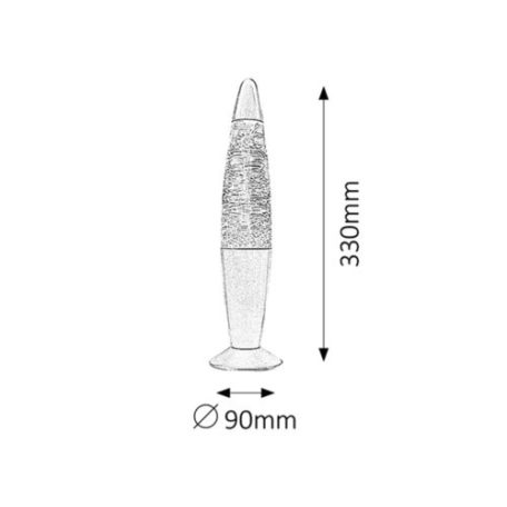 Rábalux 4533 Millie dekor lámpa, tornádó, ezüst