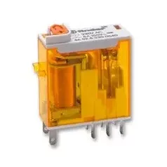   Finder 46.52.9.024.0040 Miniatűr ipari relé, 2 váltó, 8A , 24V, DC, 2CO, lábkiosztás-5mm