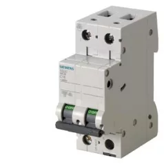 Siemens 5sl6216-7 kismegszakító 2p/ 16/c 6ka