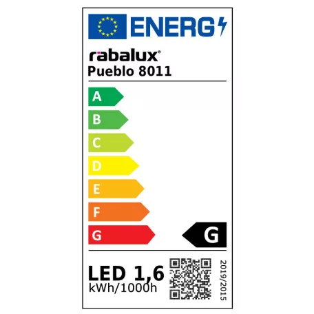 Rábalux 8011 Pueblo kültéri fali LED lámpa, szürke, 1.6W, 4000K, IP65 