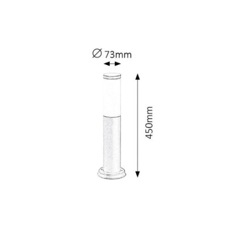 Rábalux 8147 Black torch kültéri állólámpa, H45cm, E27, 15W, IP44