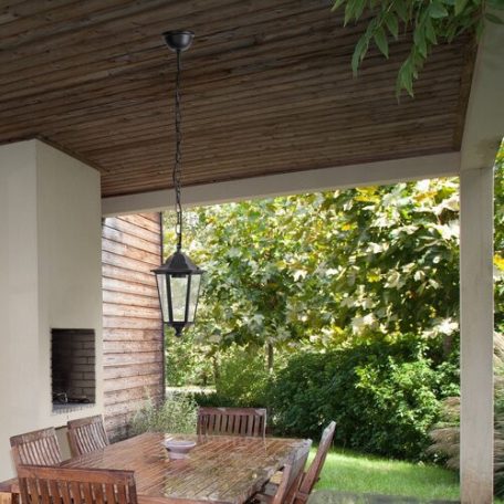 Rábalux 8208 Velence kültéri Függesztett lámpatest, fekete, 60W, E27