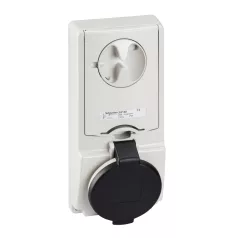   Schneider 82149 UNIKA Panelre szerelhető,reteszelhető aljzat,3P+N+F,32A,500V,IP44,olvadóbiztosítós