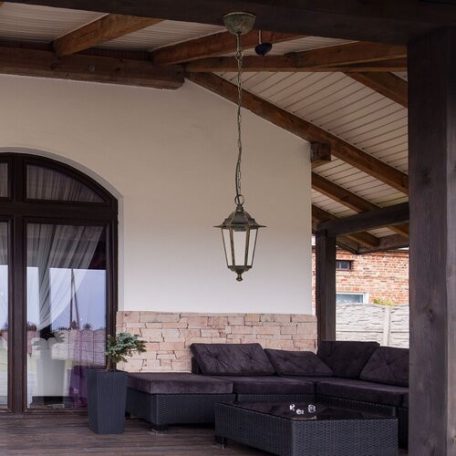 Rábalux 8238 Velence kültéri Függesztett lámpa, antik arany, 60W, E27 #