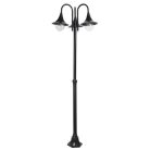 Rábalux 8248 Konstanz háromágú állólámpa, fekete, 2.2m, E27, 3x100W, IP44