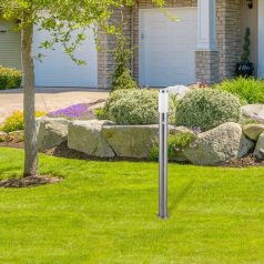   Rábalux 8268 Inox torch kültéri állólámpa mozgásérzékelővel, 1x60W, E27, 110cm, IP44