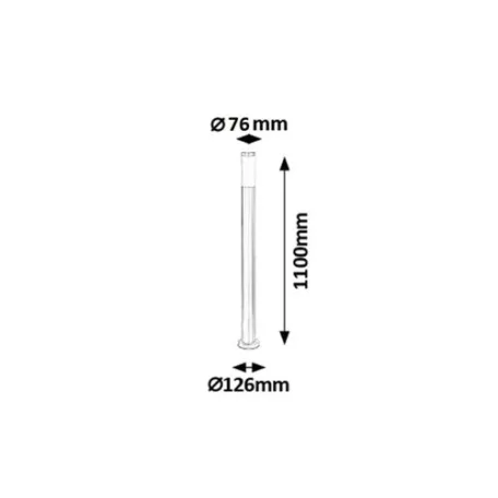 Rábalux 8268 Inox torch kültéri állólámpa mozgásérzékelővel, 1x60W, E27, 110cm, IP44