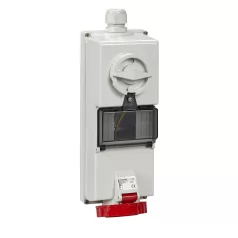   Schneider 82758 ISOBLOCK Falra szerelhető,reteszelhető aljzat,3P+F,6h,16A,415V,IP65,DIN sínnel