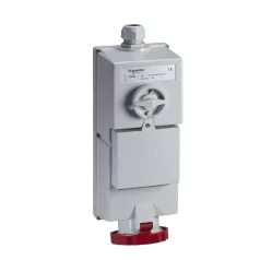   Schneider 82883 ISOBLOCK Falra szerelhető,reteszelhető aljzat,3P+N+F,6h,63A,415V,IP65,védelem nélkül