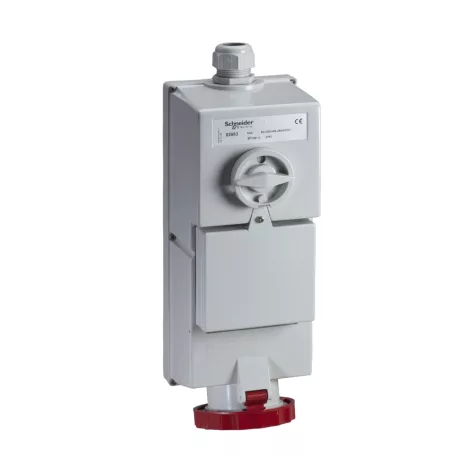 Schneider 82883 ISOBLOCK Falra szerelhető,reteszelhető aljzat,3P+N+F,6h,63A,415V,IP65,védelem nélkül