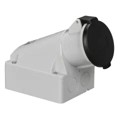   Schneider 83123 PRATIKA Falra szerelhető aljzat hátlappal, 3P+F, 7h, 32A, 500V, IP44, csavaros