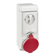   Schneider 83147 UNIKA Falra szerelhető,reteszelhető aljzat,3P+N+F,6h,32A,415V,IP44,olvadóbiztosítós