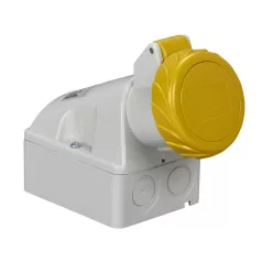   Schneider 83152 PRATIKA Falra szerelhető aljzat hátlappal, 3P+F, 4h, 16A, 130V, IP67, csavaros