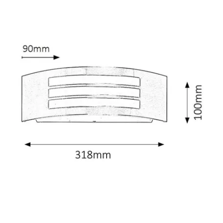 Rábalux 8410 Roma kültéri fali lámpa, rozsdamentes acél, 14W, E27