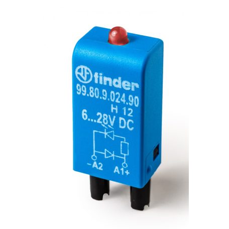 Finder 99.80.9.024.90 LED modul EMC védelemmel, 6-24V AC/DC