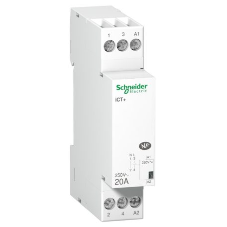 Schneider A9C15030 ACTI9 iCT+20A standard kontraktor, 1P+N, Uc 230VAC