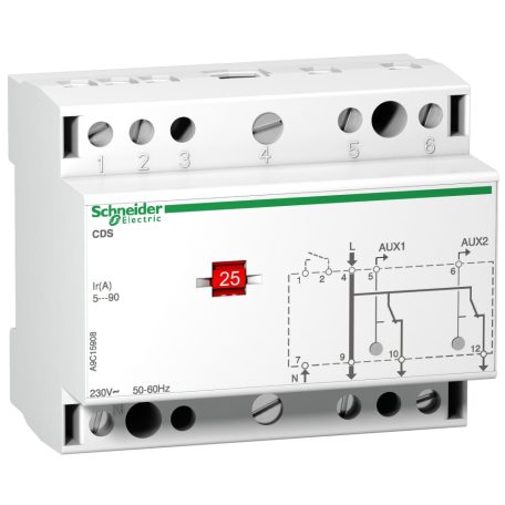 Schneider A9C15908 ACTI9 CDS terhelésfigyelő kontaktor, 2 csatornás, 240V egyfázisú