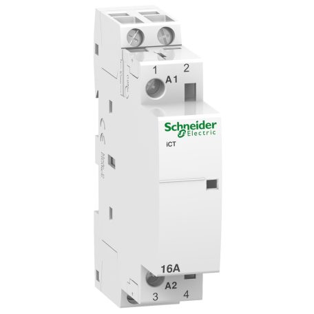 Schneider A9C22012 ACTI9 iCT16A kontaktor, 50Hz, 2NO, 12VAC