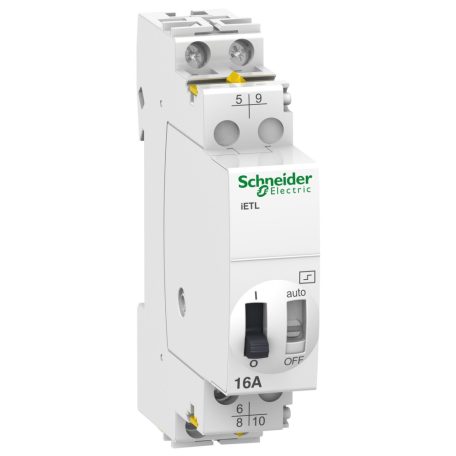 Schneider A9C32016 ACTI9 iETL kiterjesztés, iTL és iTLI impulzusrelékhez, 2P, 16A, 12VAC, 6VDC