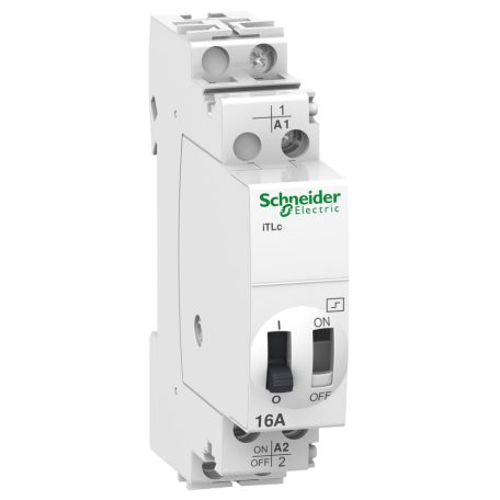 Schneider A9C33811 ACTI9 iTLc impulzusrelé, központi vezérlési funkcióval, 1P, 16A, 230-240VAC
