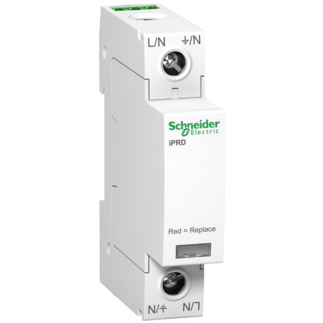 Schneider A9L65101 ACTI9 iPRD túlfeszültség-korlátozó,cserélhető betéttel távjelzéssel,65kA,1P,350V