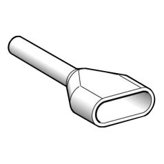   Schneider AZ5DE005 Dupla érvéghüvely 2x0,50 mm2 NFC 1x1000db csomagban fehér L=18,5mm