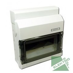   HENSEL KV9112 Kiselosztó 1/12 falon kívüli IP65 átlátszó ajtó