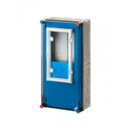 Hensel Mi 2437-0 Fogyasztásmérő szekrény 3 fázisú 300x600x193 kék, elektromos nyitható ablak, régi rendszerengedélyes