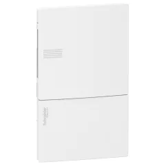   Schneider MIP22104 MINI PRAGMA Kiselosztó,teli ajtó,süllyesztett,1x4 modul,PEN sín,fehér