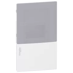   Schneider MIP22104T MINI PRAGMA Kiselosztó,tejüveg átlátszó ajtó,süllyesztett,1x4 modul,PEN sín