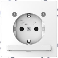   Schneider MTN2304-6035 MERTEN D-Life 2P+Fcsatlakozóaljzat,LED világítással,rugós bekötés,lótuszfehér