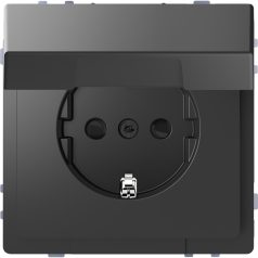   Schneider MTN2310-6034 MERTEN D-Life 2P+F csatlakozóaljzat,csapófedéllel,rugós bekötés,antracit