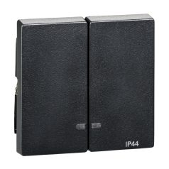   Schneider MTN3424-0414 MERTEN IP44-es dupla billentyű, fényjelzős funkciókhoz, System-M, antracit #