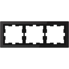   Schneider MTN4030-6503 MERTEN D-Life hármas keret, ónixfekete #