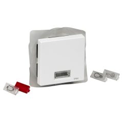   Schneider MTN432725 MERTEN IP44-es billentyű, szimbólumokhoz, System-M, aktív fehér, antibakteriális