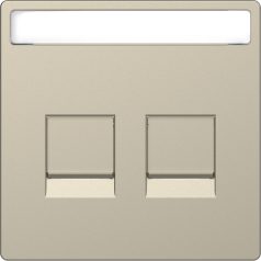   Schneider MTN4564-6033 MERTEN D-Life Fedlap, 2xRJ45 moduláris betétekhez, szahara